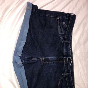 Jean shorts with rolled hem